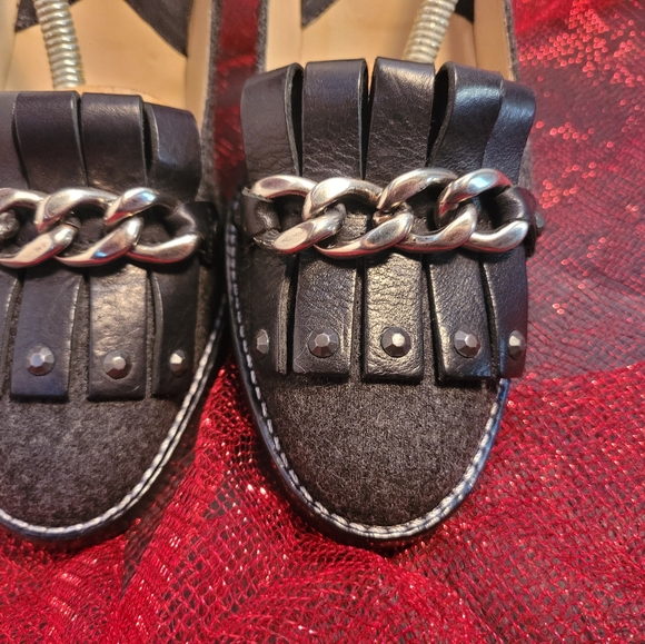 Michael kors fringe chain pumps size 8.5 made in Italy like new - Picture 8 of 11